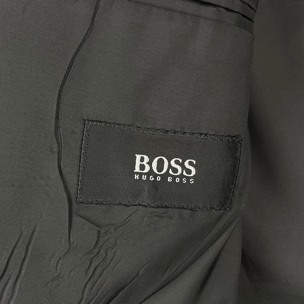 Hugo Boss Mens Black Super 100 Virgin Wool 3 Button Tuxedo Suit 40R 32x32